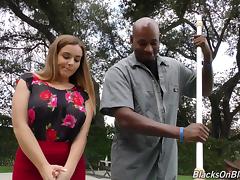 Thick white senorita called Natasha Nice gets impaled on a black wang tube porn video